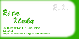 rita kluka business card